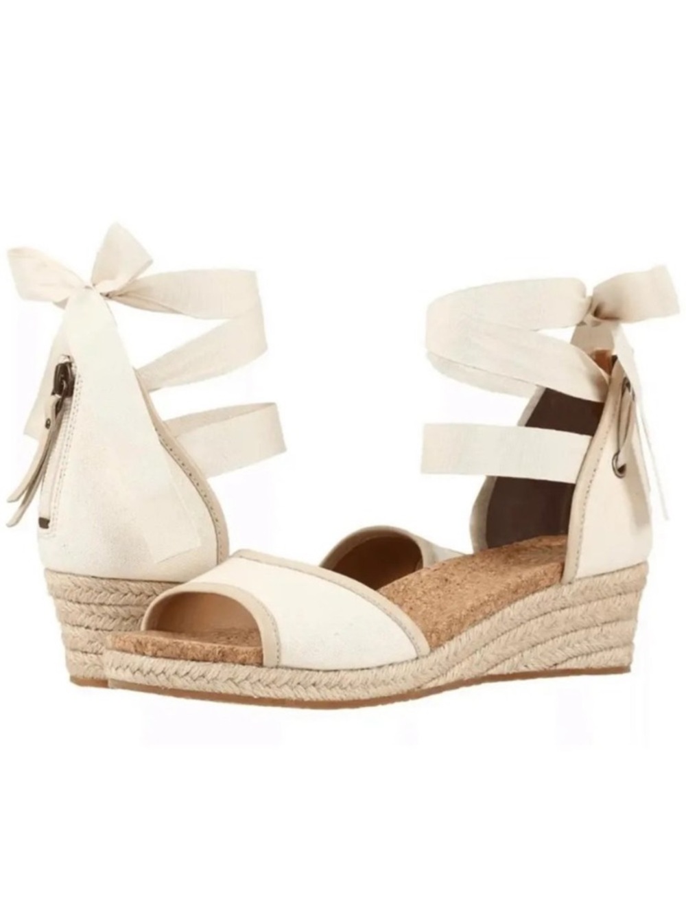 Ugg espadrille wedge sandals sz 9.5